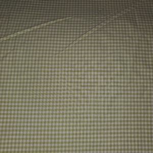 Pottery Barn kids green and white gingham duvet cover